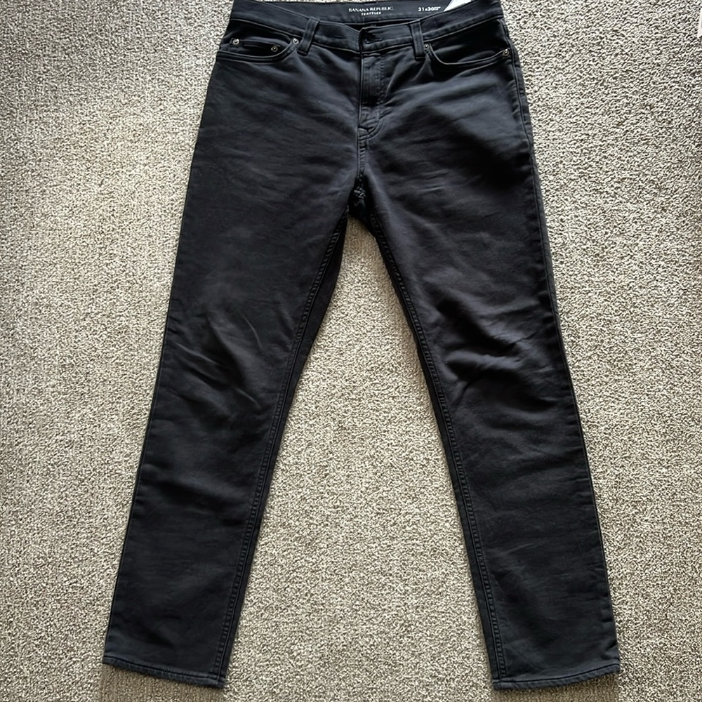Banana Republic Gray Traveler slim fit pants 31x30